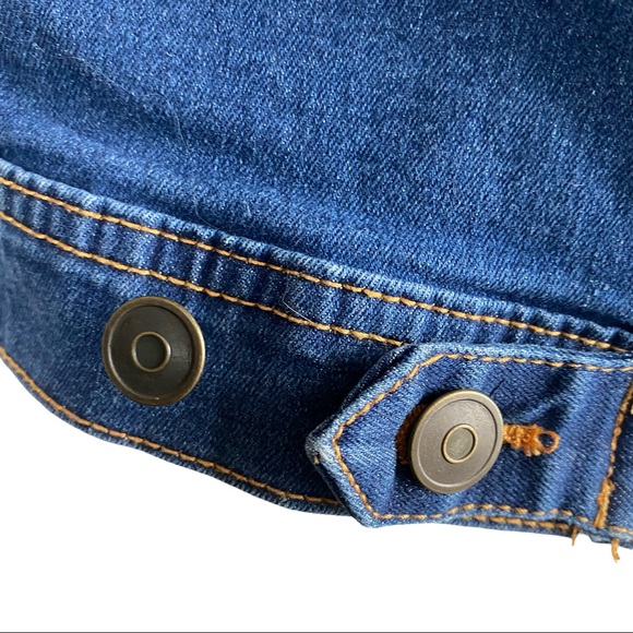 MOTOJEANS Sleeveless Button Down Jean Jacket Size XL - Picture 6 of 8